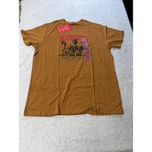 Budweiser Americana Graphic Tee Brown XL King of Beer Clydesdale Horse Shirt NEW